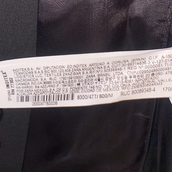 ZARA WOMAN STRAIGHT WOOL BLEND BLAZER ZW COLLECTION BLACK SIZE M NEW WITH TAG - Picture 8 of 14